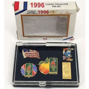 Vintage 1996 Atlanta Olympics Classic Collector 5 Pin Set Official Licensed NEW